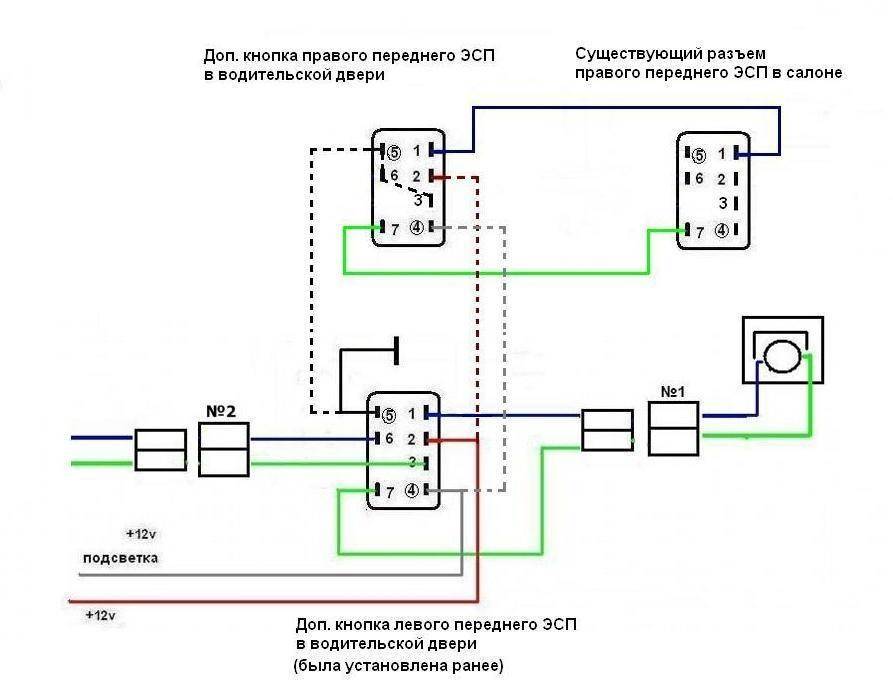 Схема подключения стеклоподъемников. установка электростеклоподъемников