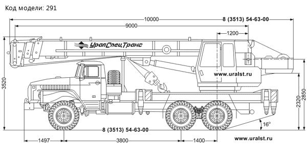 Автокран кс-55732-33 «челябинец» серия «плюс» на шасси «урал-73945» – основные средства