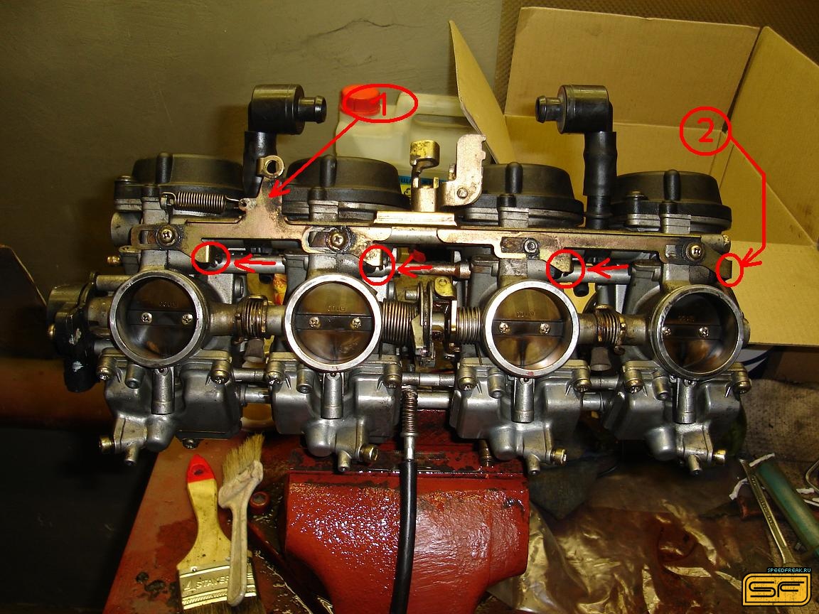 Синхронизация карбюраторов на мотоцикле своими руками сузуки