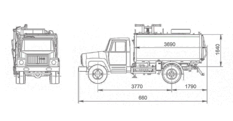 Характеристика мусоровоза. Мусоровоз ГАЗ 3309 габариты. ГАЗ 3309 ко 440 мусоровоз. Ко-440 ГАЗ-3307. Габариты мыслровозки ГАЗ 3309.