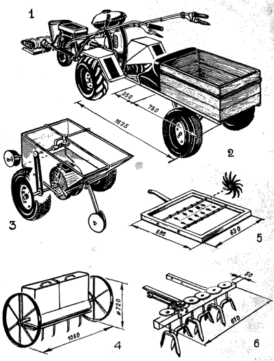 Сделать тележку для мотоблока своими руками размеры чертеж картинки