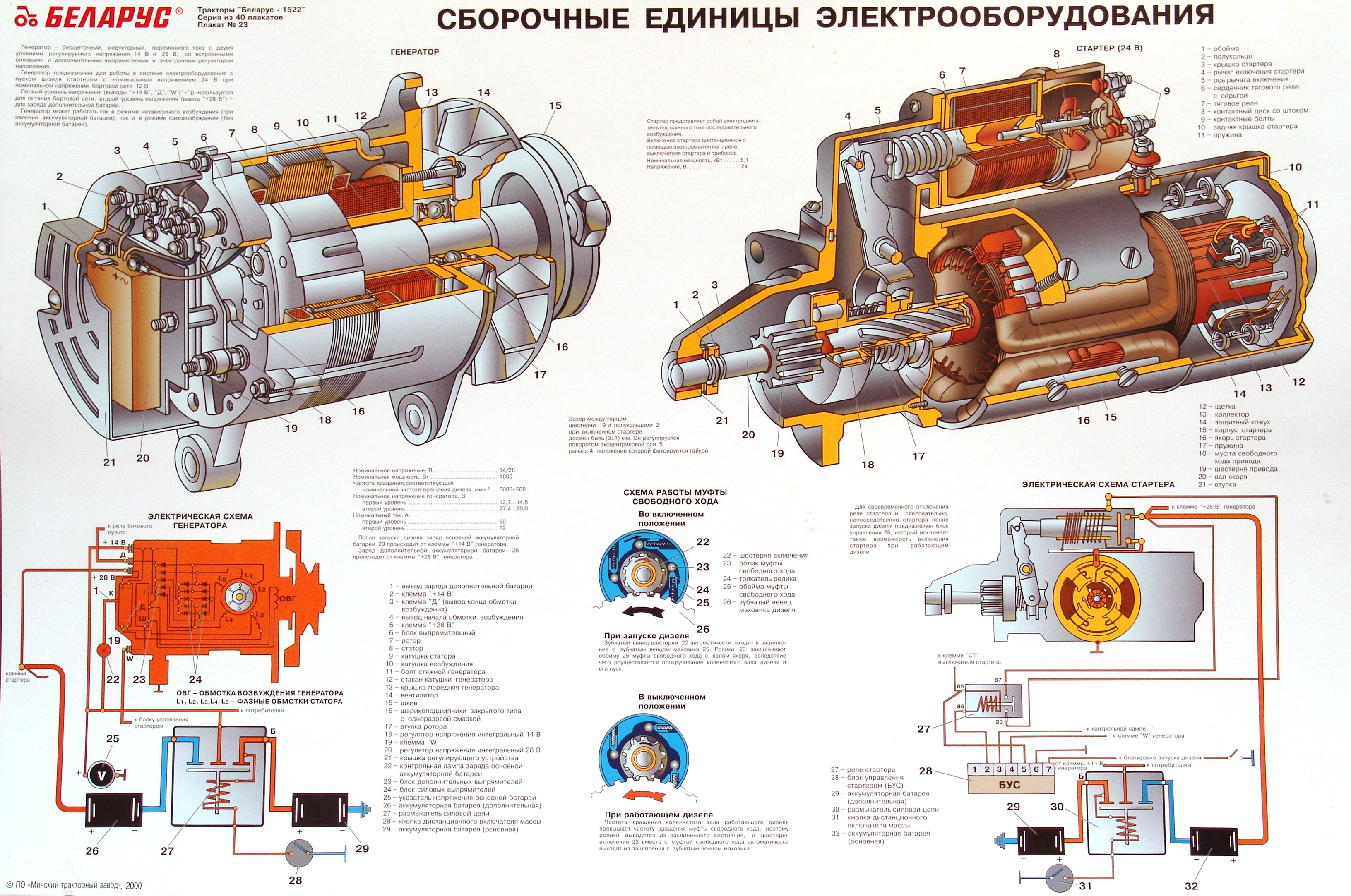 Схема генератора трактора т 40