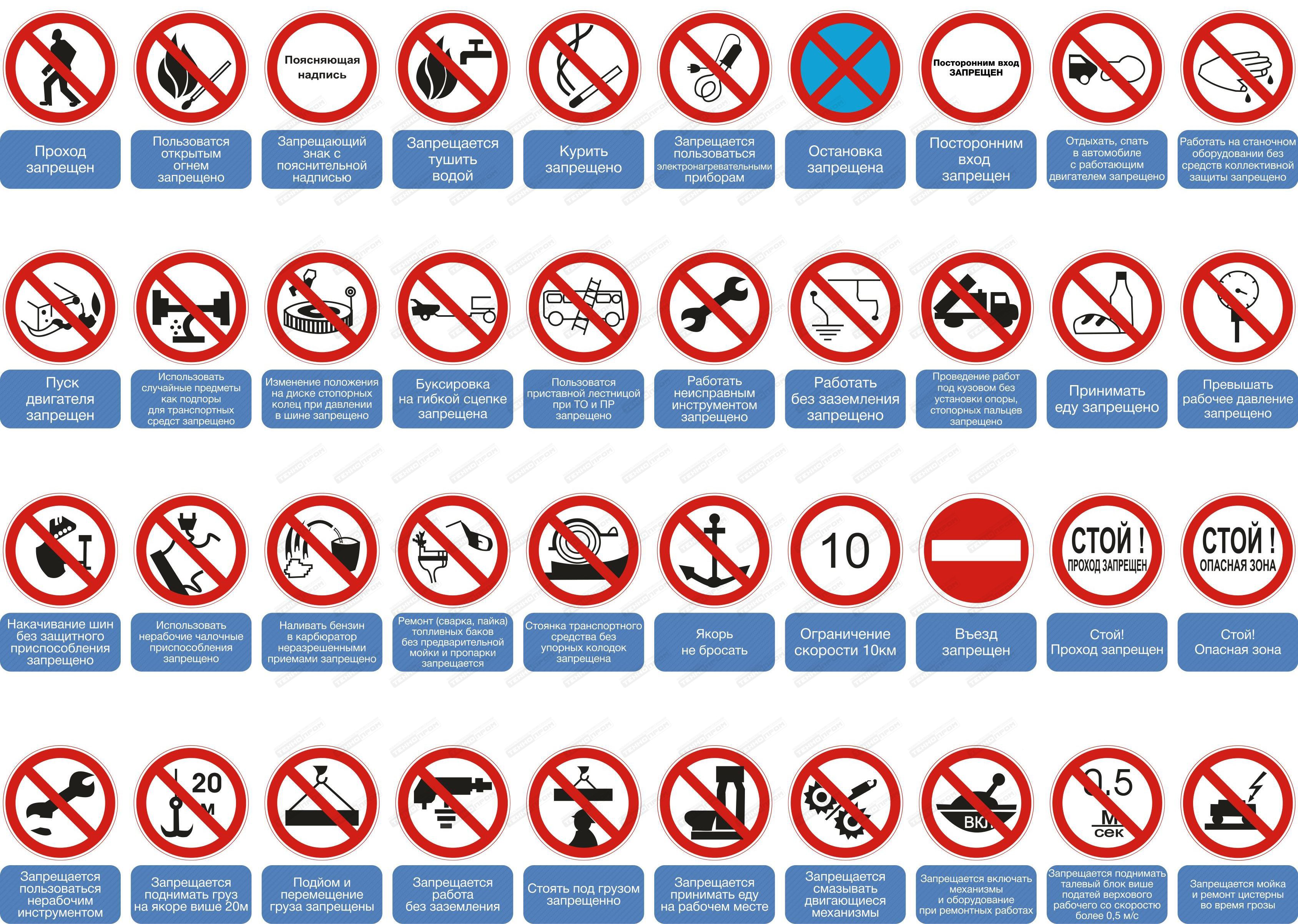 запрещающие дорожные знаки фото
